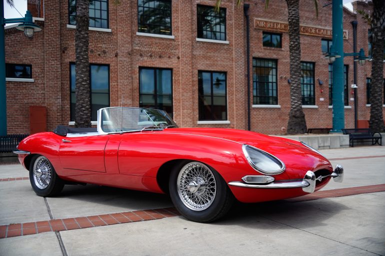 red Jaguar E-Type