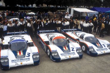 1982 Porsche team at Le mans.
Photo: Porsche-Werkfoto